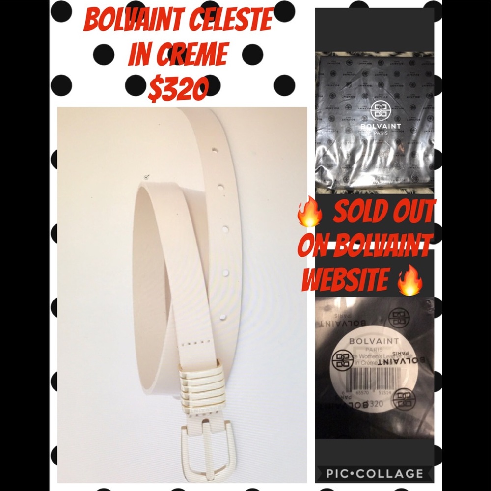 Bolvaint Celeste Women’s leather belt creme 95cm